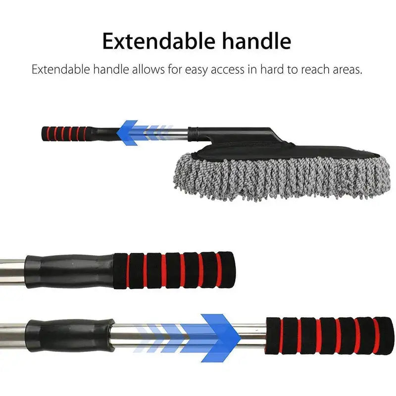 Telescopic Microfiber Car Cleaning Duster with Long Handle