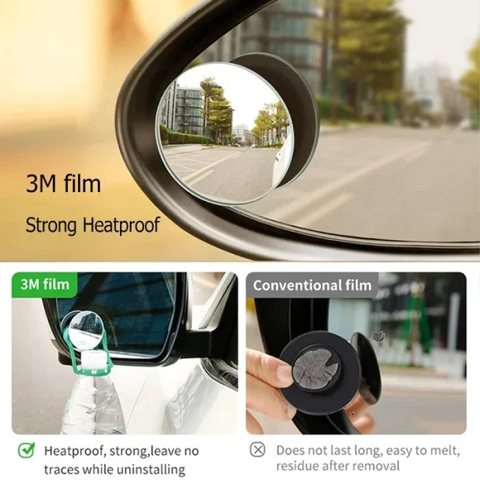 Car Blind Spot Safety Mirror - Set of 2 (Both Sides)
